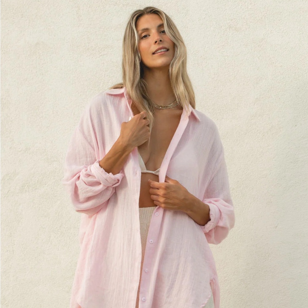 Poolside oversized button down